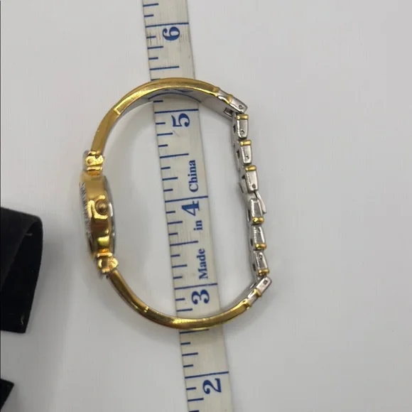 Anne Klein Gold and Silver tone Women's Bangle Watch with diamonds - Picture 13 of 14